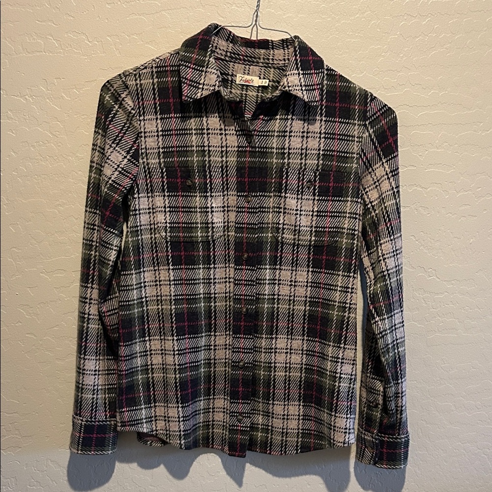 Faherty Multicolor Plaid Button Down Shirt - image 1